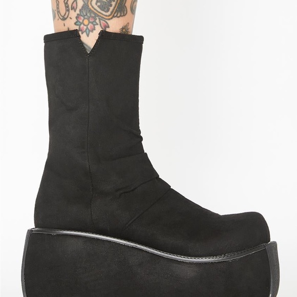 Demonia Rock The World Platform Boots size 10 Black - Picture 4 of 5